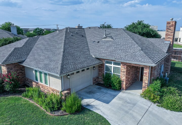 Single-Story Brick Homes with Landscaped Grounds at Independent Living Facility