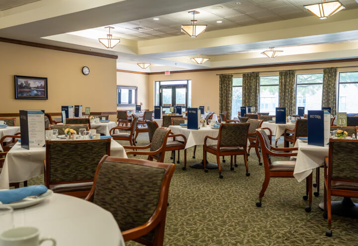 Spacious Open Floor Plan Living Space at Independent Living Facility rio-living-dining-kitchen